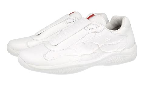 Prada Men's PS0906 White Leather X Cass Att4ck Cassius Hirst 